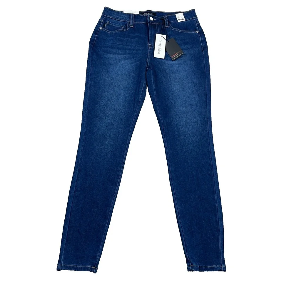 Judy Blue Skinny Jeans Women 7 28  Mid Rise Dark Wash Thermal Denim NEW